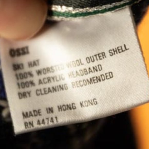 Y2K OSSI Skiwear Blue w White Snowflakes Wool Ski Hat unisex M - Picture 4 of 7